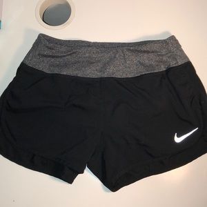 black nike running shorts